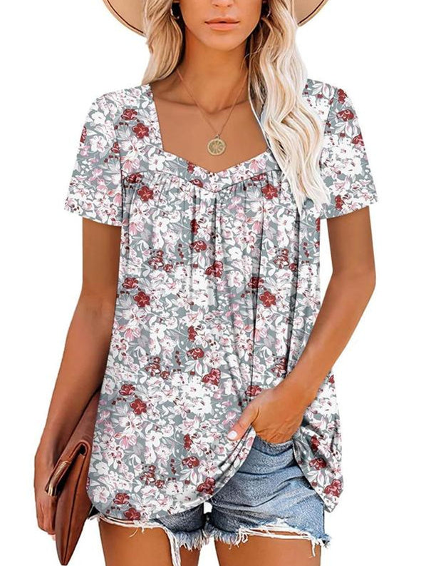 ROBIN | COZY TOP WITH SHORT SLEEVES & PRINT