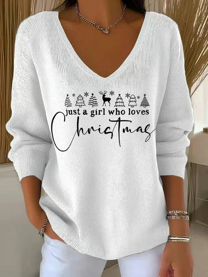Monica | Elegant Christmas Knit Top