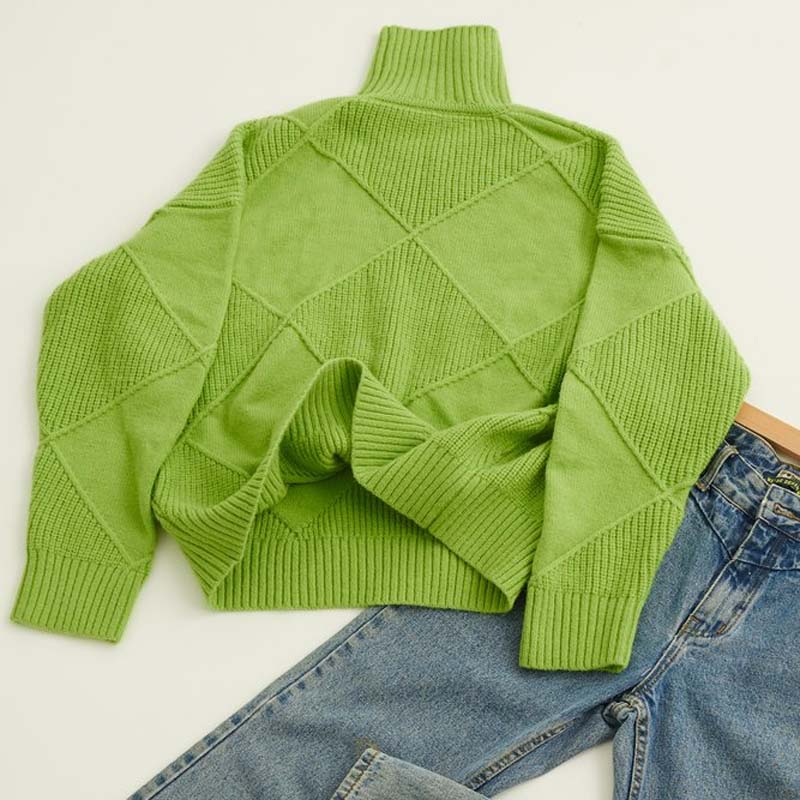 Evelyn ™ | Textured Turtleneck Knit Sweater