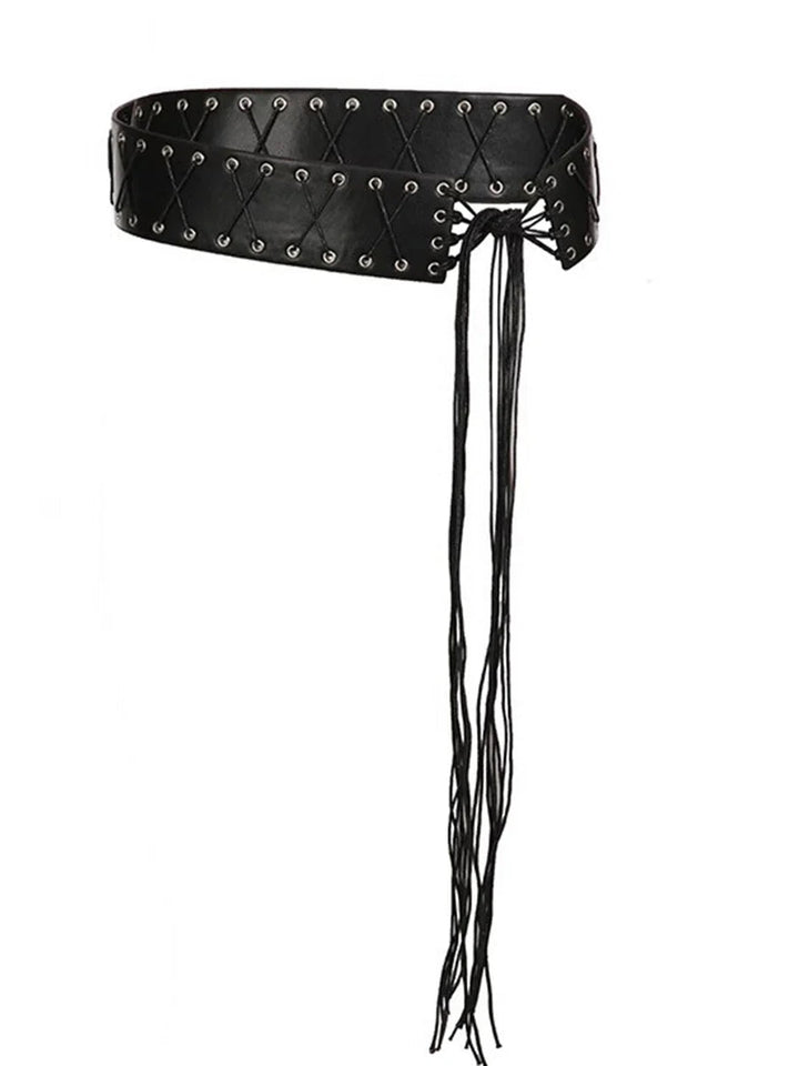 American Style Eyelet Strap PU Belt