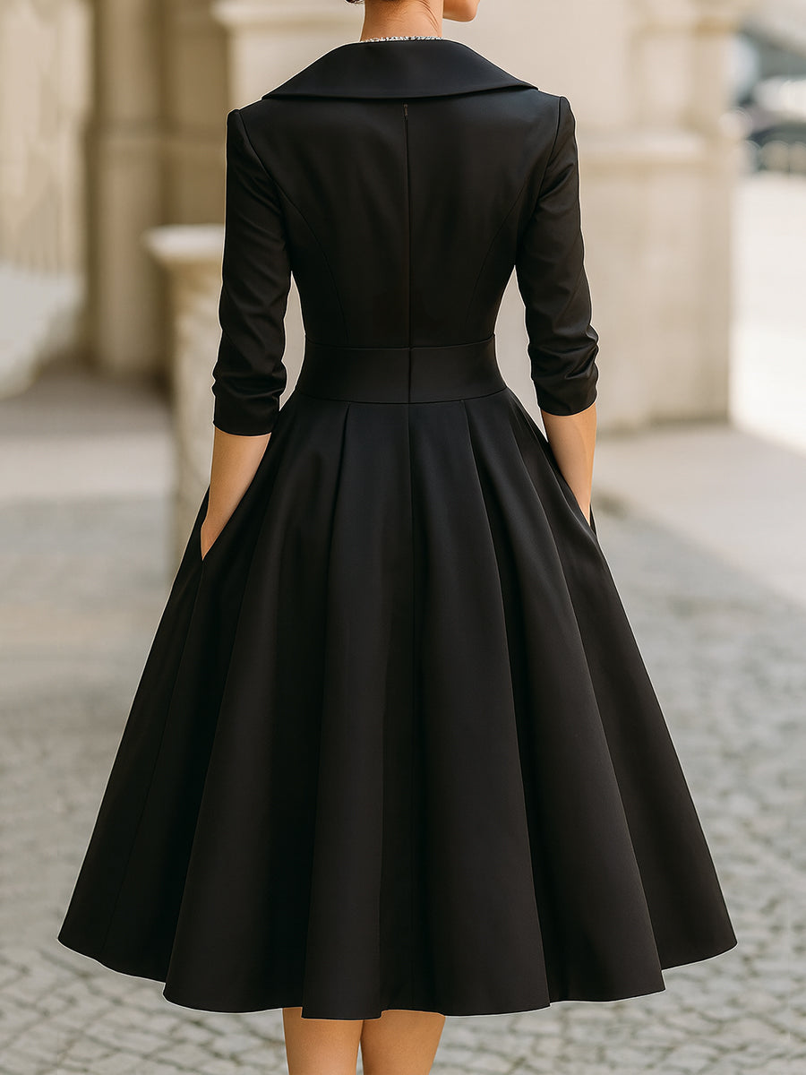 Eliana | Satin Midi Dress