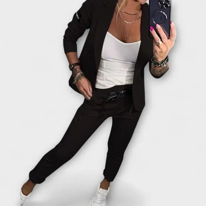 Vionne | Elegant Set of Top, Jacket, and Pants
