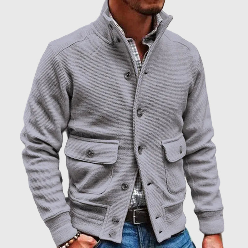 Diego | Solid High Collar Jacket