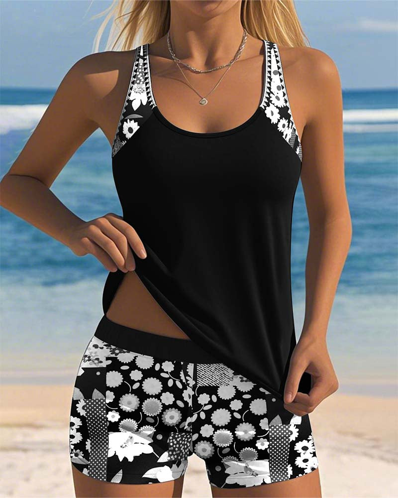 Anna | Tummy Control Supportive Swim Set with Boxer Bottoms