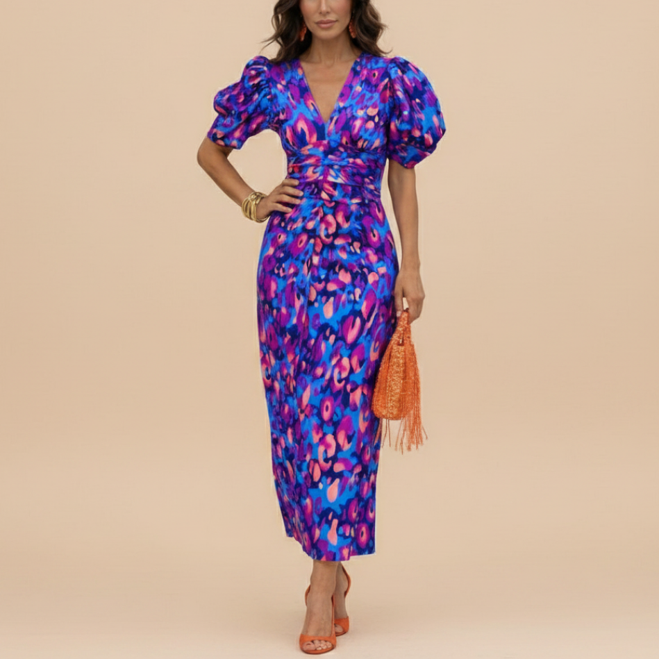 LuxeCurve™ Elegant Mini Wrap Dress – Snatched Waist & Effortless Fit
