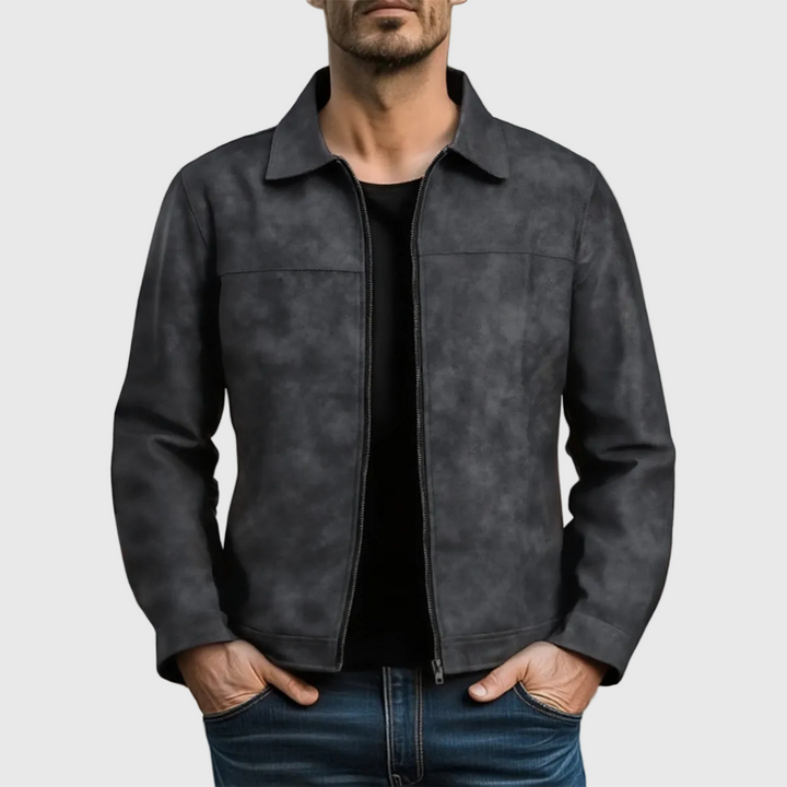 Rafael | Classic Zipper Leather Jacket