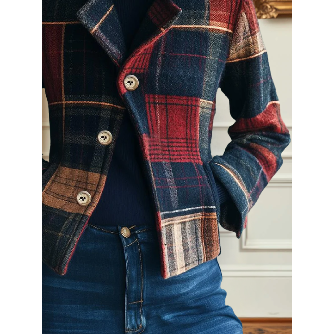 Kim | Classic Plaid Wool Jacket