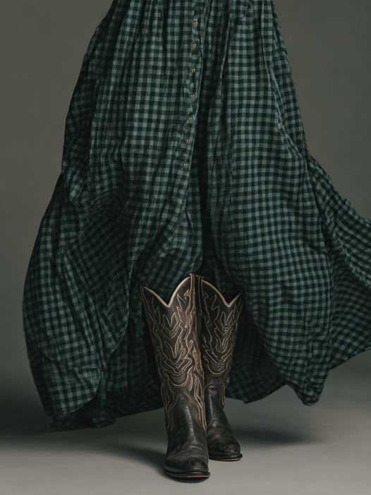 Regina | Long Sleeve Shirt Maxi Dress