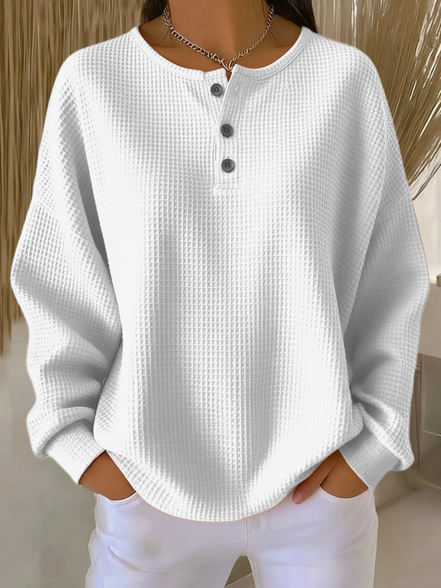 Lexie | Cozy Waffle Knit Henley