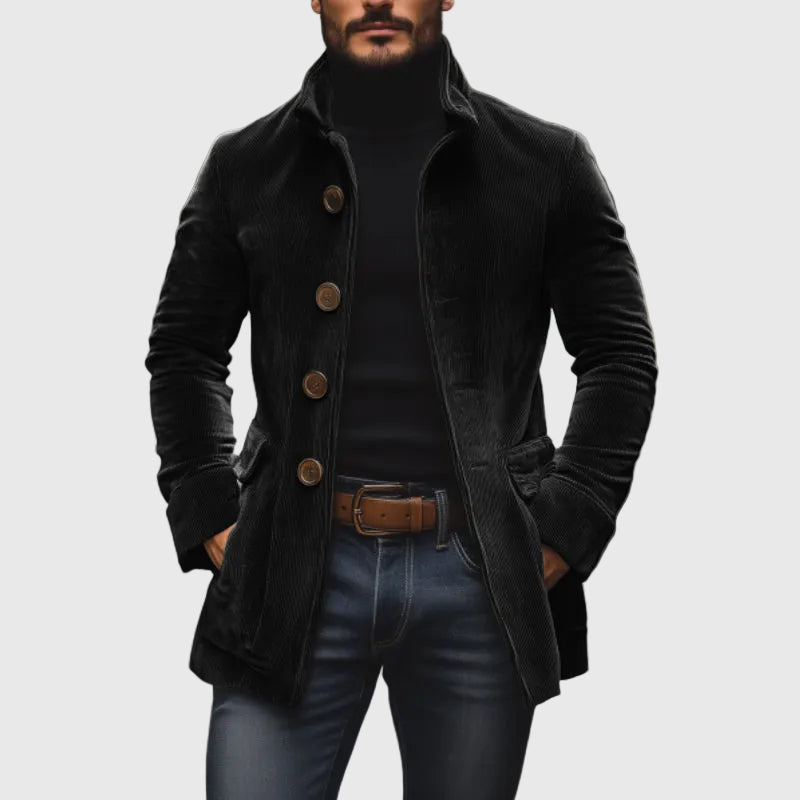Héctor | Corduroy Jacket with Mao Collar