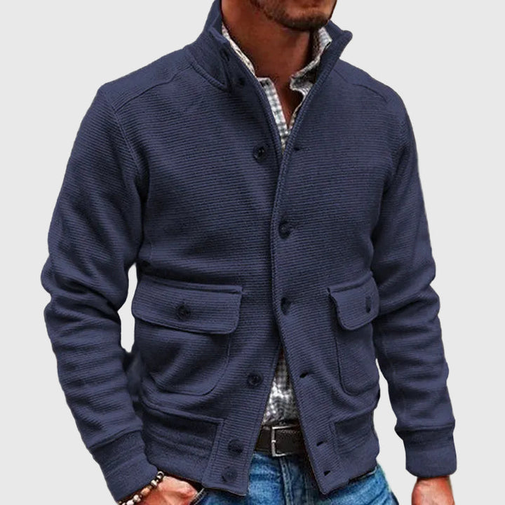 Diego | Solid High Collar Jacket