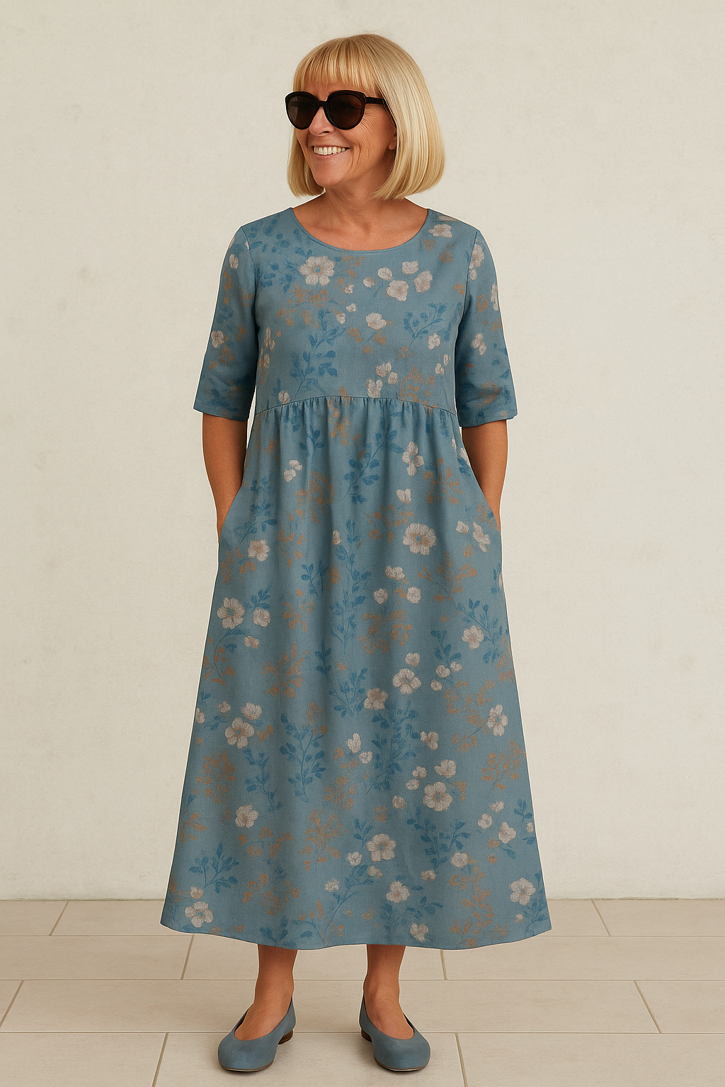 Serena | Relaxed Midi Dress - Effortless Elegance, Everyday Comfort