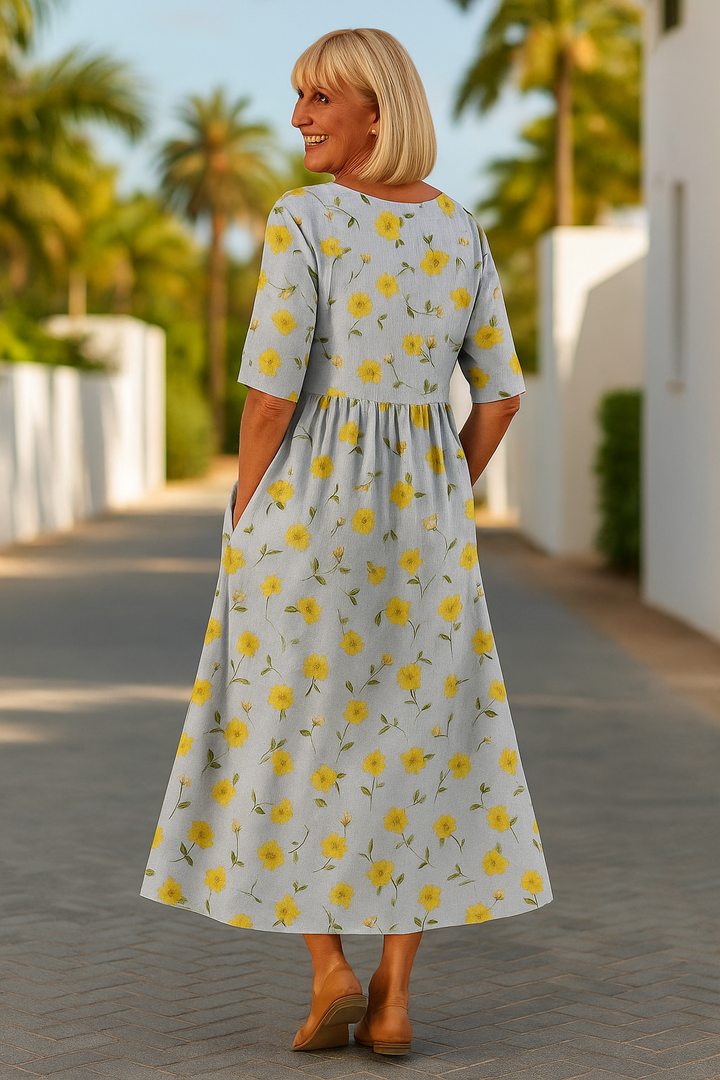 Serena | Relaxed Midi Dress - Effortless Elegance, Everyday Comfort