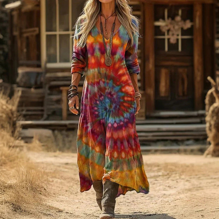 Long Sleeve Vintage Casual Dress