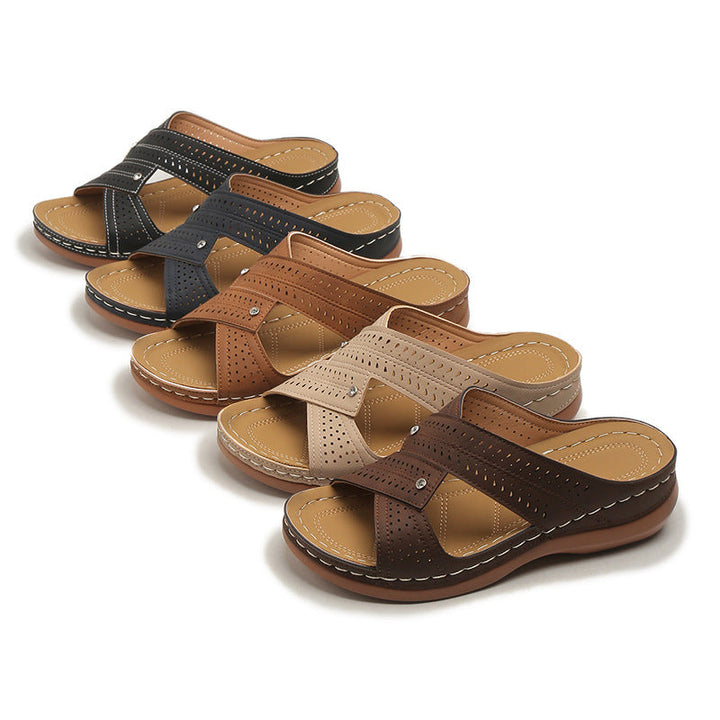 ROBIN | CROSSOVER ORTHOPEDIC WEDGE SANDALS