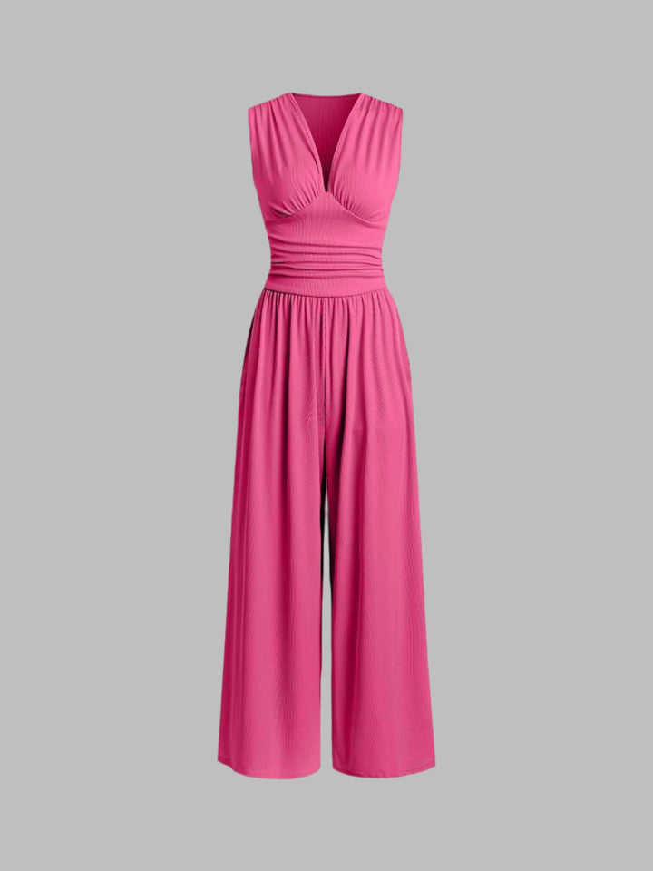 Sandra | Sleeveless Wide-Leg Jumpsuit