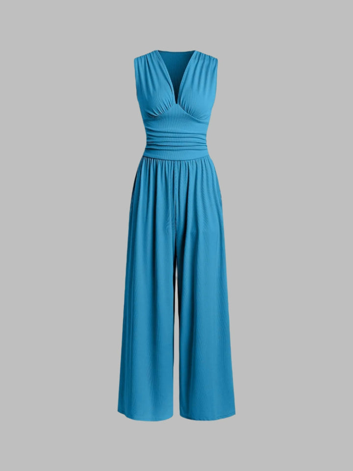 Sandra | Sleeveless Wide-Leg Jumpsuit