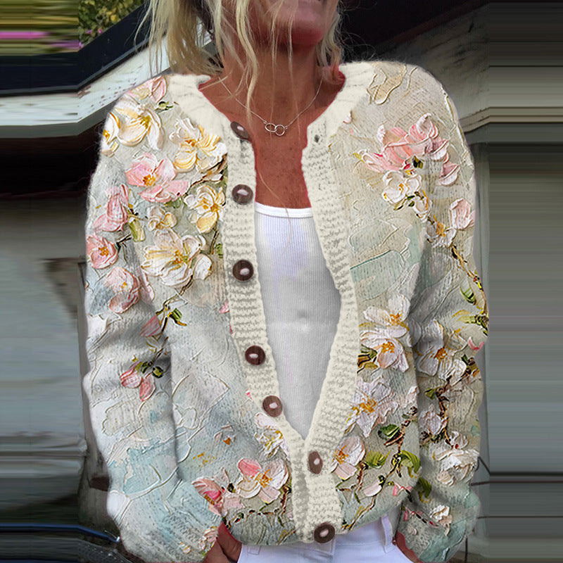 Ashley| Vintage Floral Cardigan Sweater