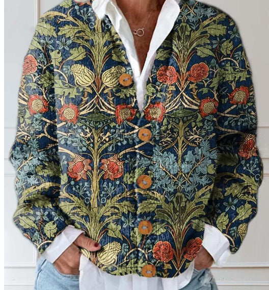 Ashley| Vintage Floral Cardigan Sweater