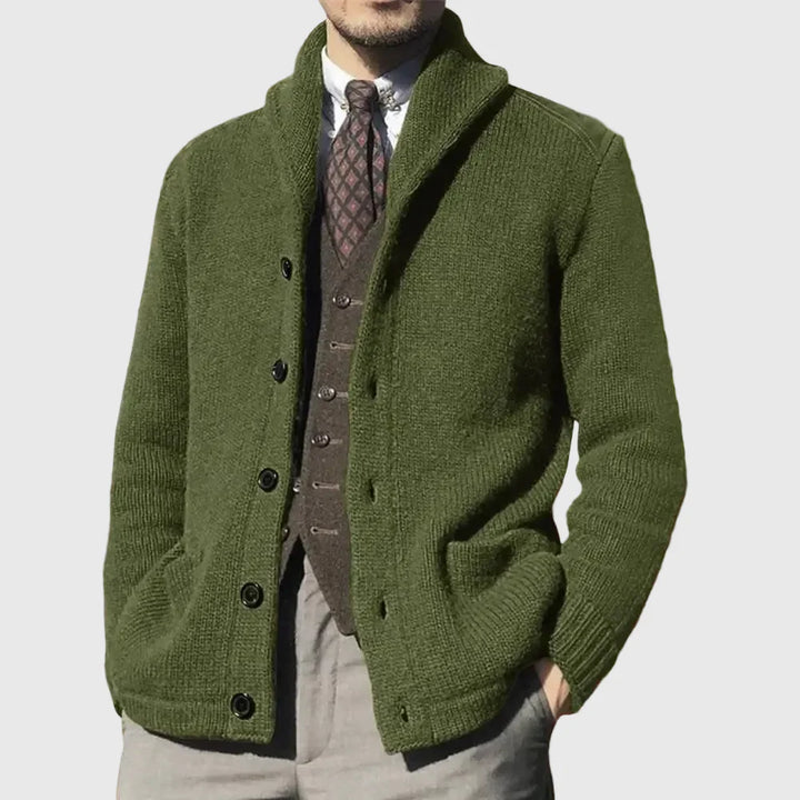 Ethan | Cable Knit Cardigan Cozy
