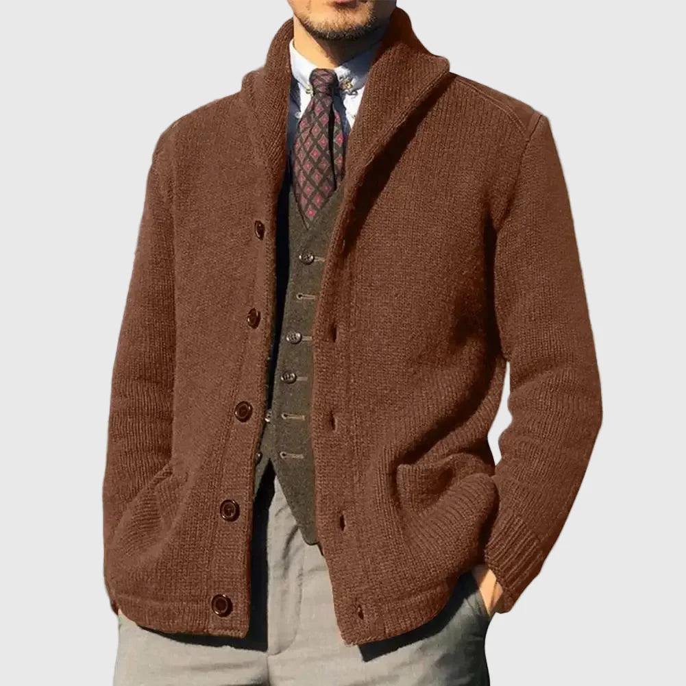 Ethan | Cable Knit Cardigan Cozy