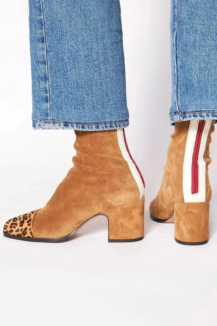 Ria | Square toe heeled boots