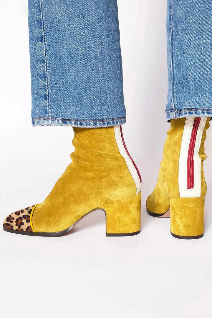 Ria | Square toe heeled boots