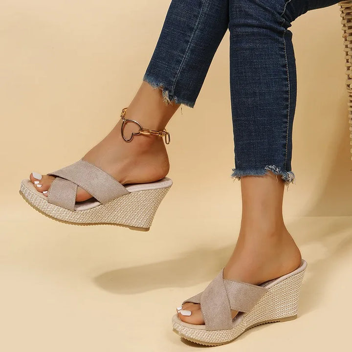 Chic Cross-Strap Sandals