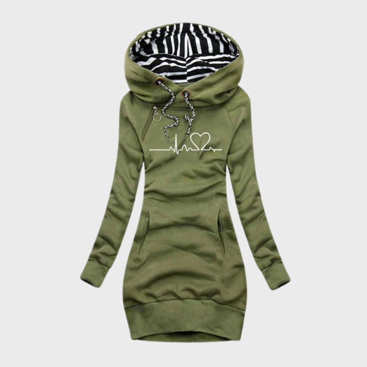 Olivia | Printed sweater dress Heartbeat