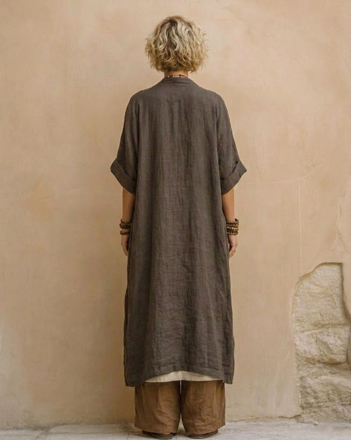 Bohemian Nomadic Dark Gray And Brown Tribal Pattern Three-piece Set