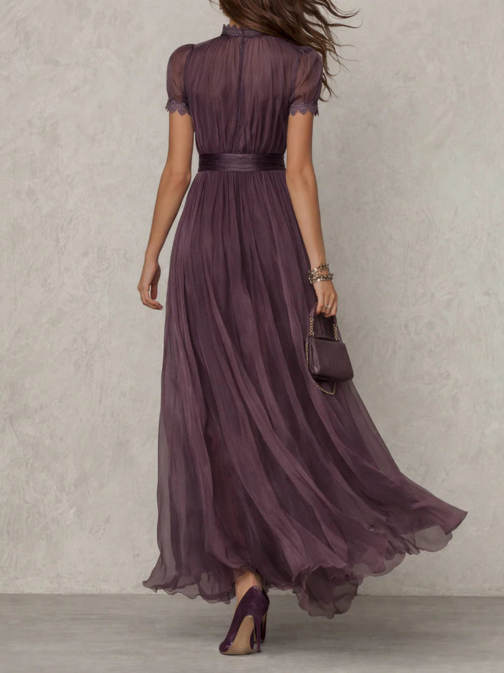 Veloura™ Elegant Chiffon Maxi Dress – Flattering Waist & Flowing Fit
