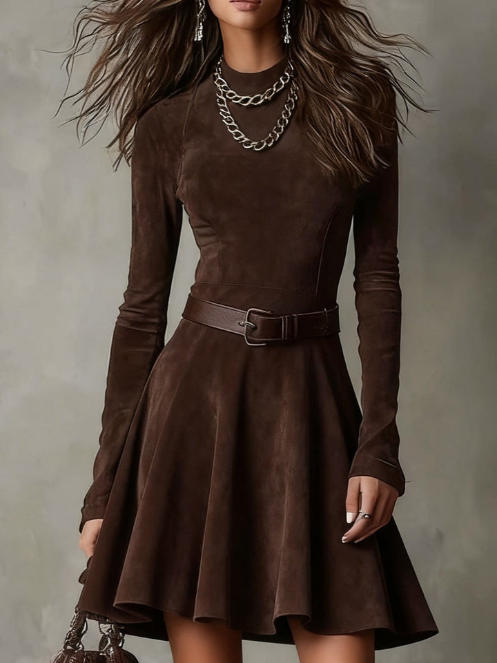 Ellen | Vintage Suede Mini Dress