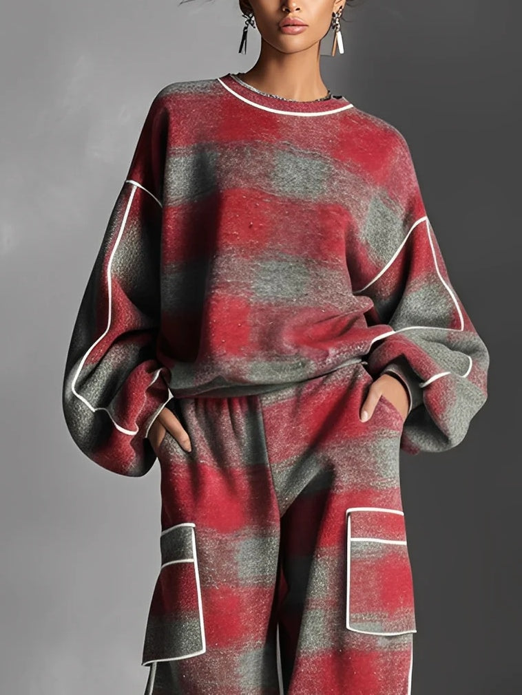 Louise | Plaid Color-Block Set