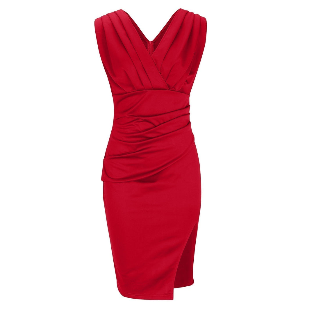 Adrienne™ Elegant Split Maxi Dress – Sculpted Waist & Effortless Flow