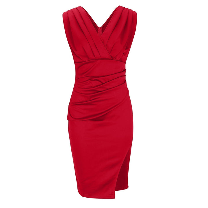 Adrienne™ Elegant Split Maxi Dress – Sculpted Waist & Effortless Flow