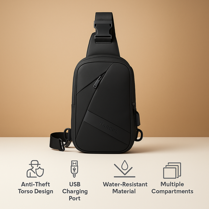 Anti-theft charging chest bag for men | Noah
