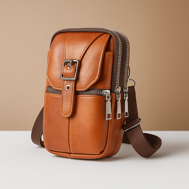 Anti-theft leather crossbody bag for women | Naomi