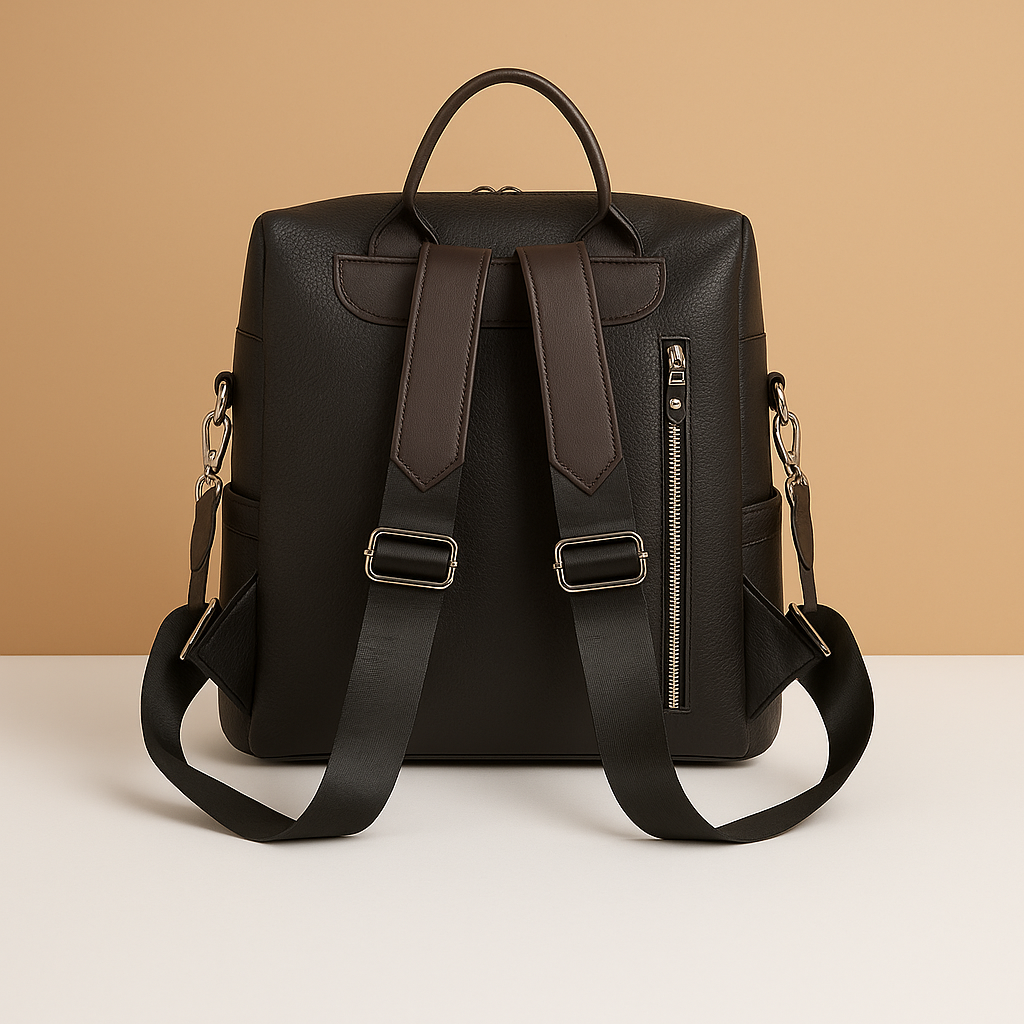 Anti-theft leather travel backpack for women | Sophie