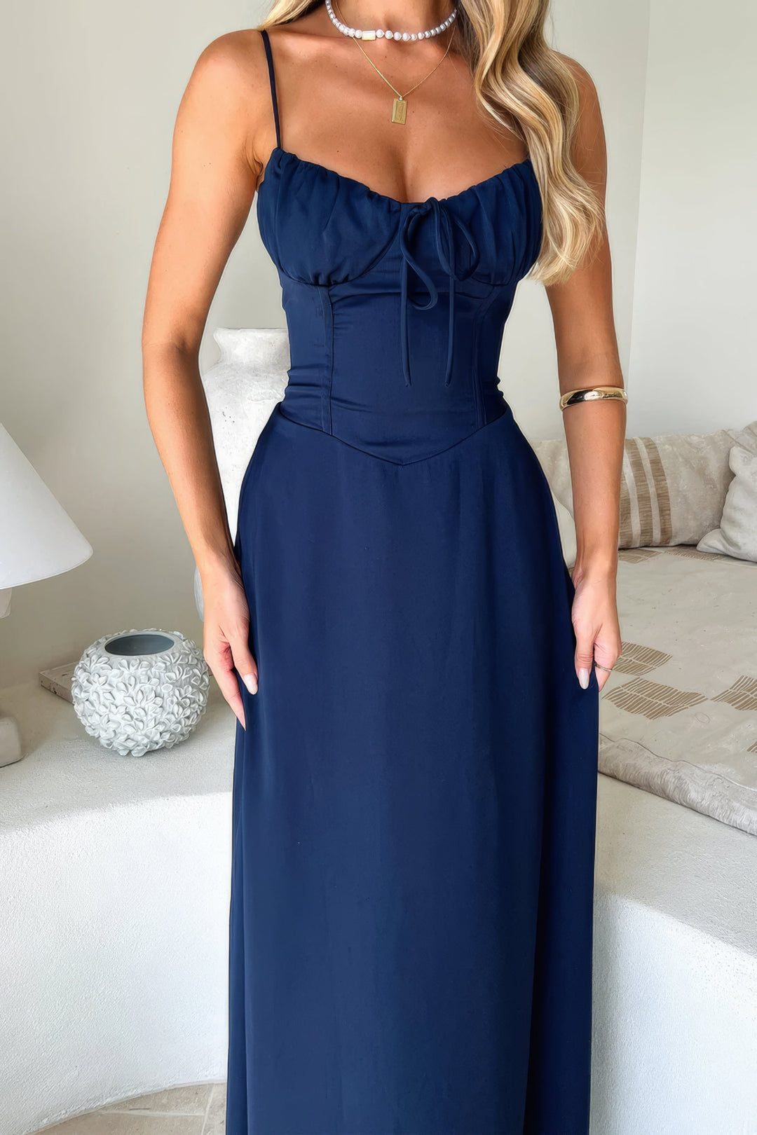 Camille | Women's Sleeveless A-Line Maxi Dress