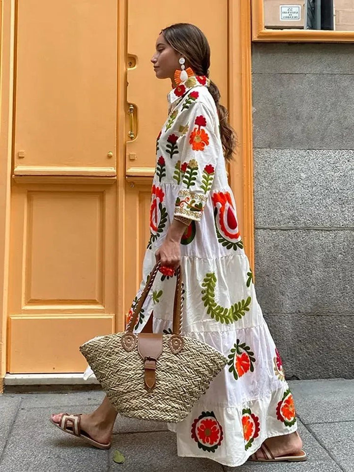 Charity | Women's Long Sleeve Floral Maxi Dress