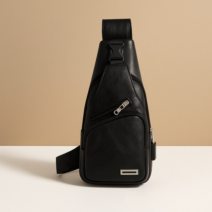 Classy leather anti-theft crossbody bag for men | Declan