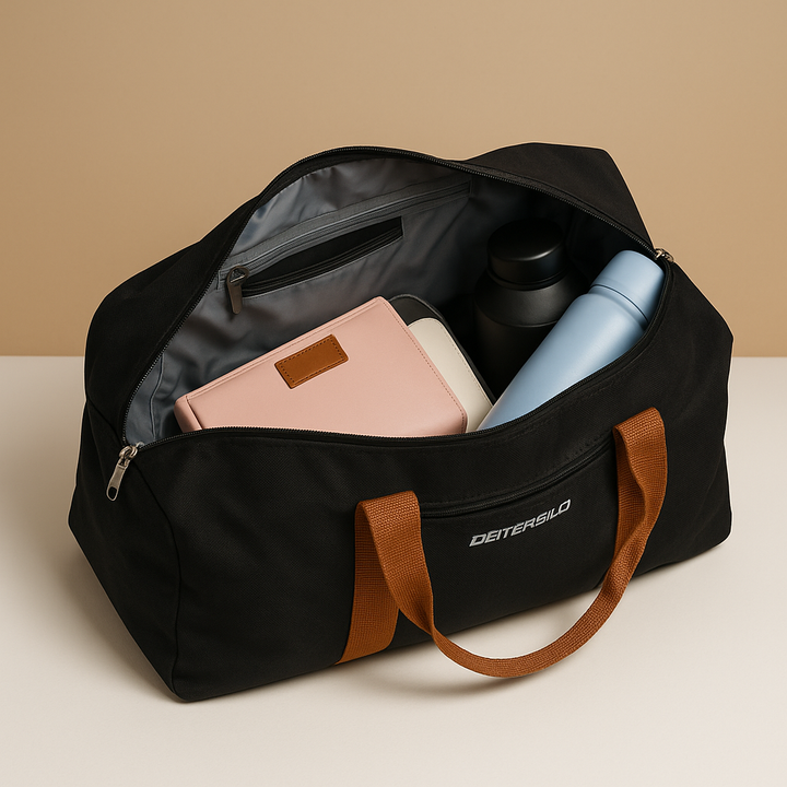Water-resistant commuter duffle bag with shoe compartment for women | Isla