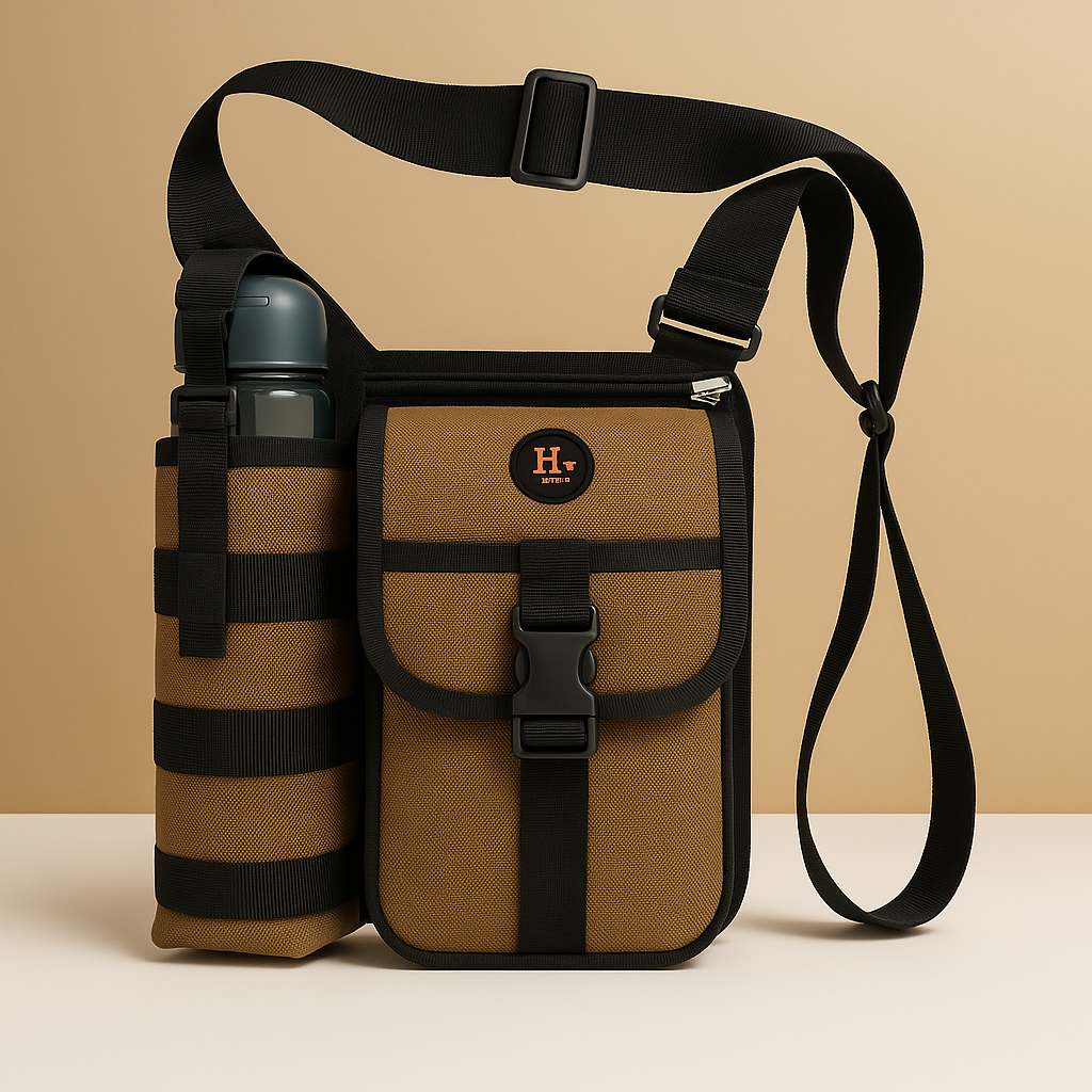 Compact crossbody water bottle carrier bag | Mason