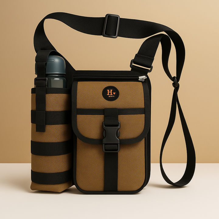 Compact crossbody water bottle carrier bag | Mason