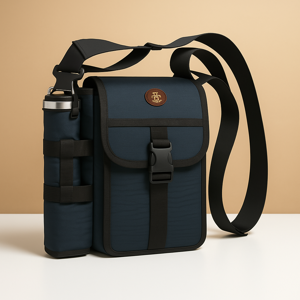Compact crossbody water bottle carrier bag | Mason