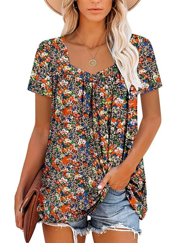 ROBIN | COZY TOP WITH SHORT SLEEVES & PRINT