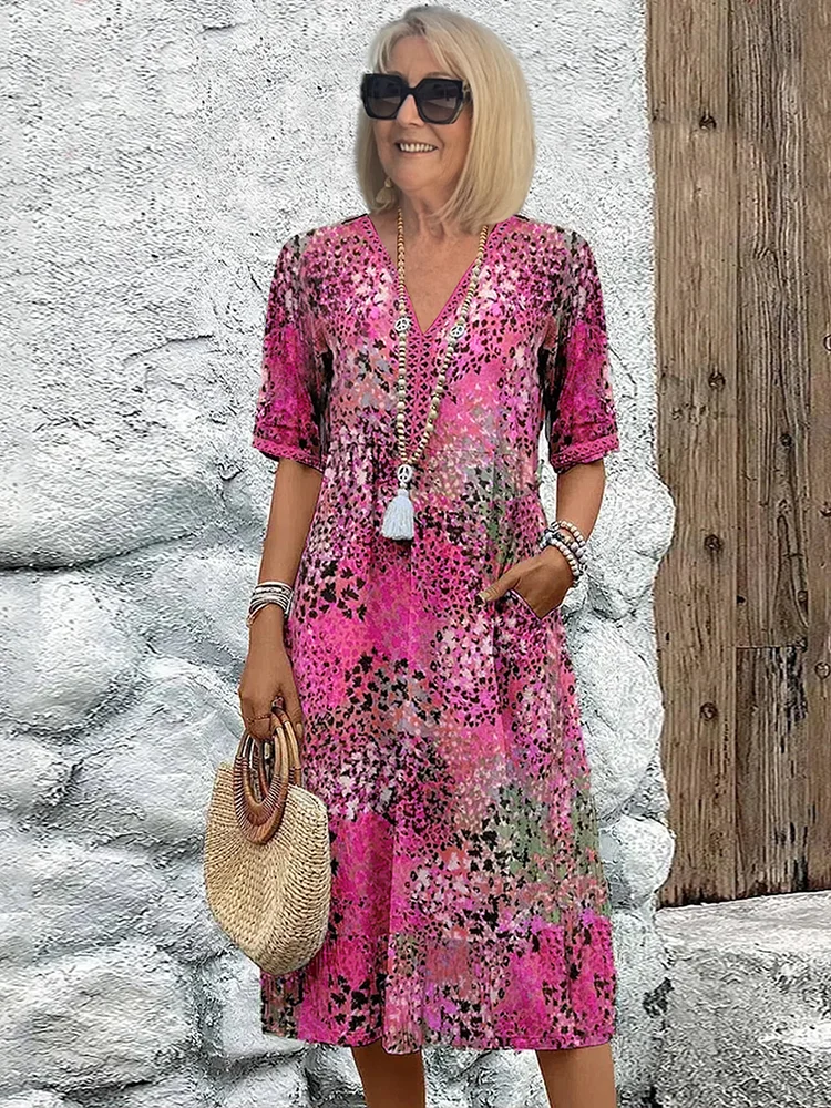 Sofia - Vibrant Midi Dress
