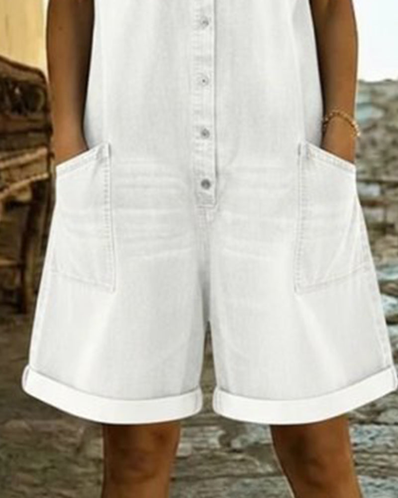 Clara | Short Sleeve Playsuit Dress