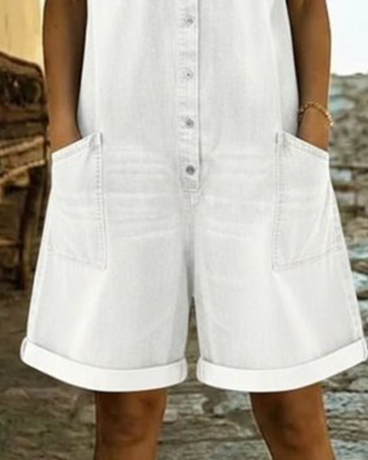 Clara | Short Sleeve Playsuit Dress