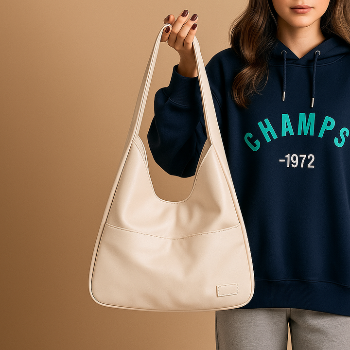 Elegant leather shoulder bag with compartments | Clara